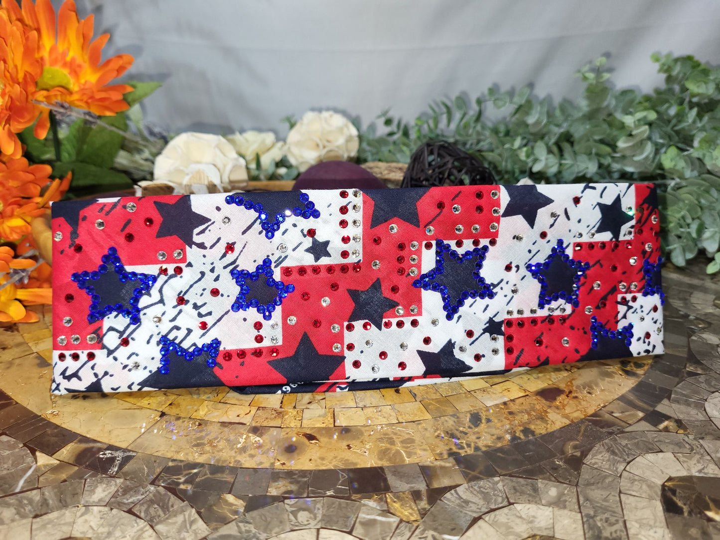 LeeAnnette Stars and Stripes with Red, Blue and Diamond Clear Austrian Crystals (sku4978)