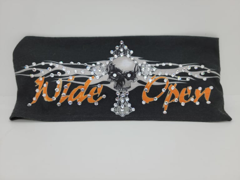 Stretchy Headband Wide Open with Diamond Clear Crystals (Sku5174)
