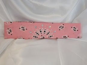 Bargain Bandana Narrow Light Pink with Diamond Clear Crystals (Sku8030)