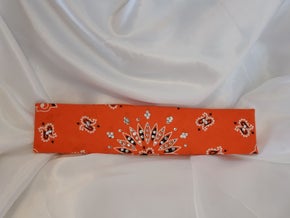 Bargain Bandana Narrow Bright Orange with Diamond Clear Crystals (Sku8031)