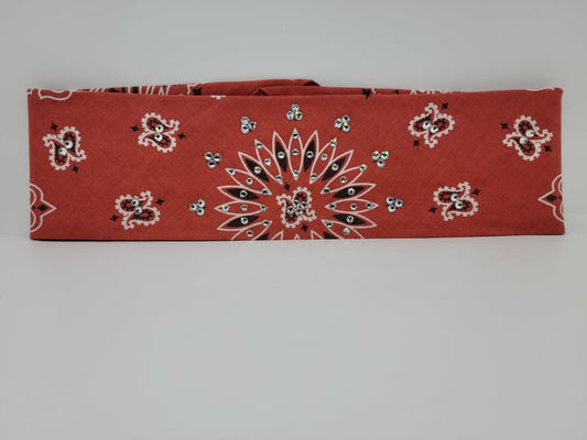 Bargain Terra Cotta Paisley with Diamond Clear Crystals (Sku8069)