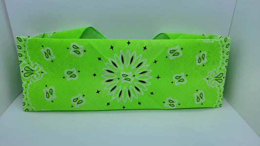 Plain Neon Green Bandana (Sku8201)