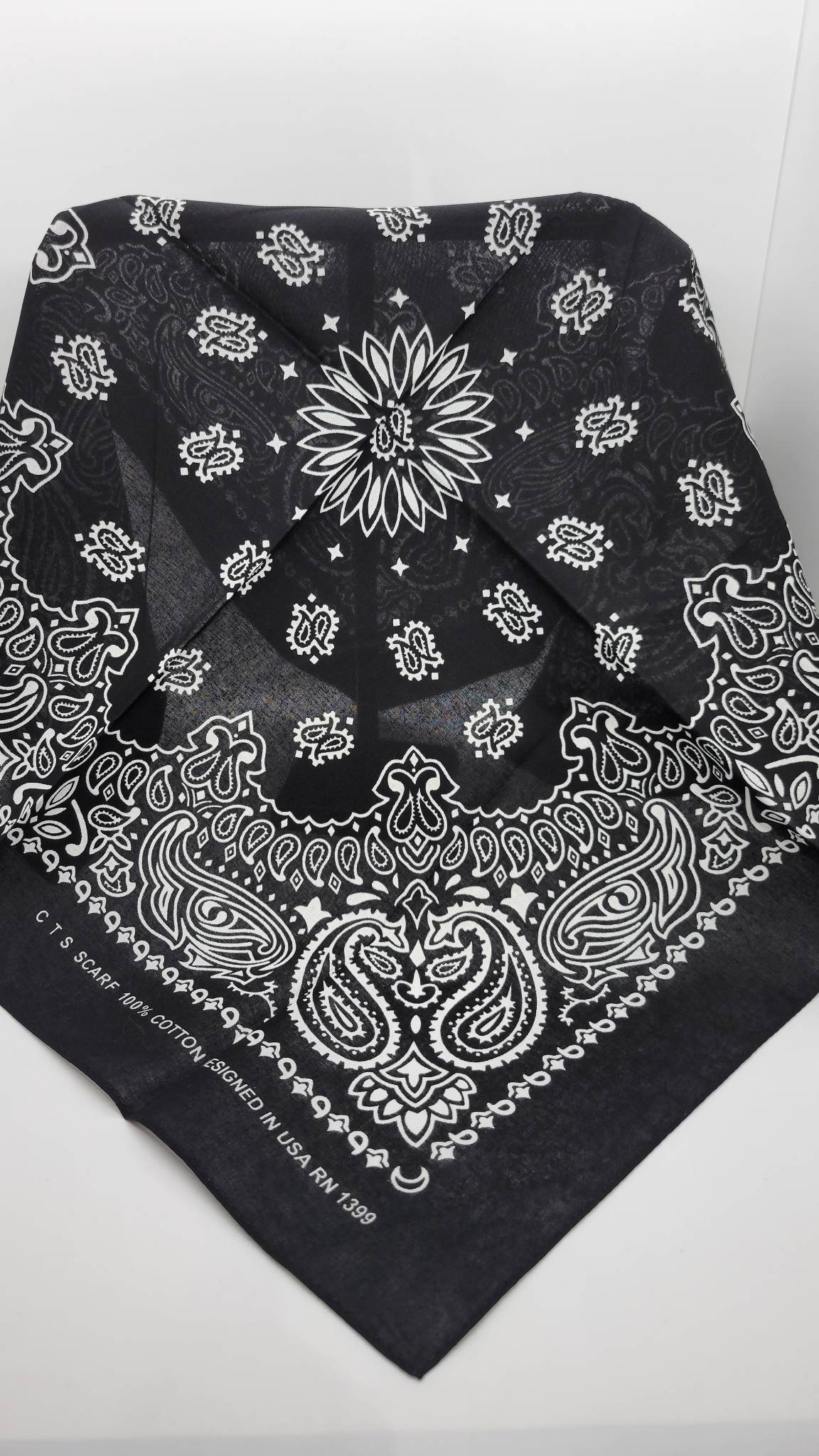 Plain Black Bandana (Sku8212)