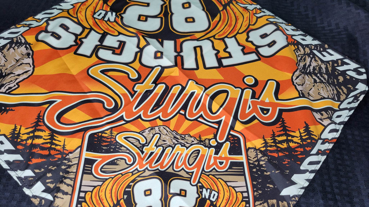 Plain Orange Sturgis 2022 Bandana (Sku8264)