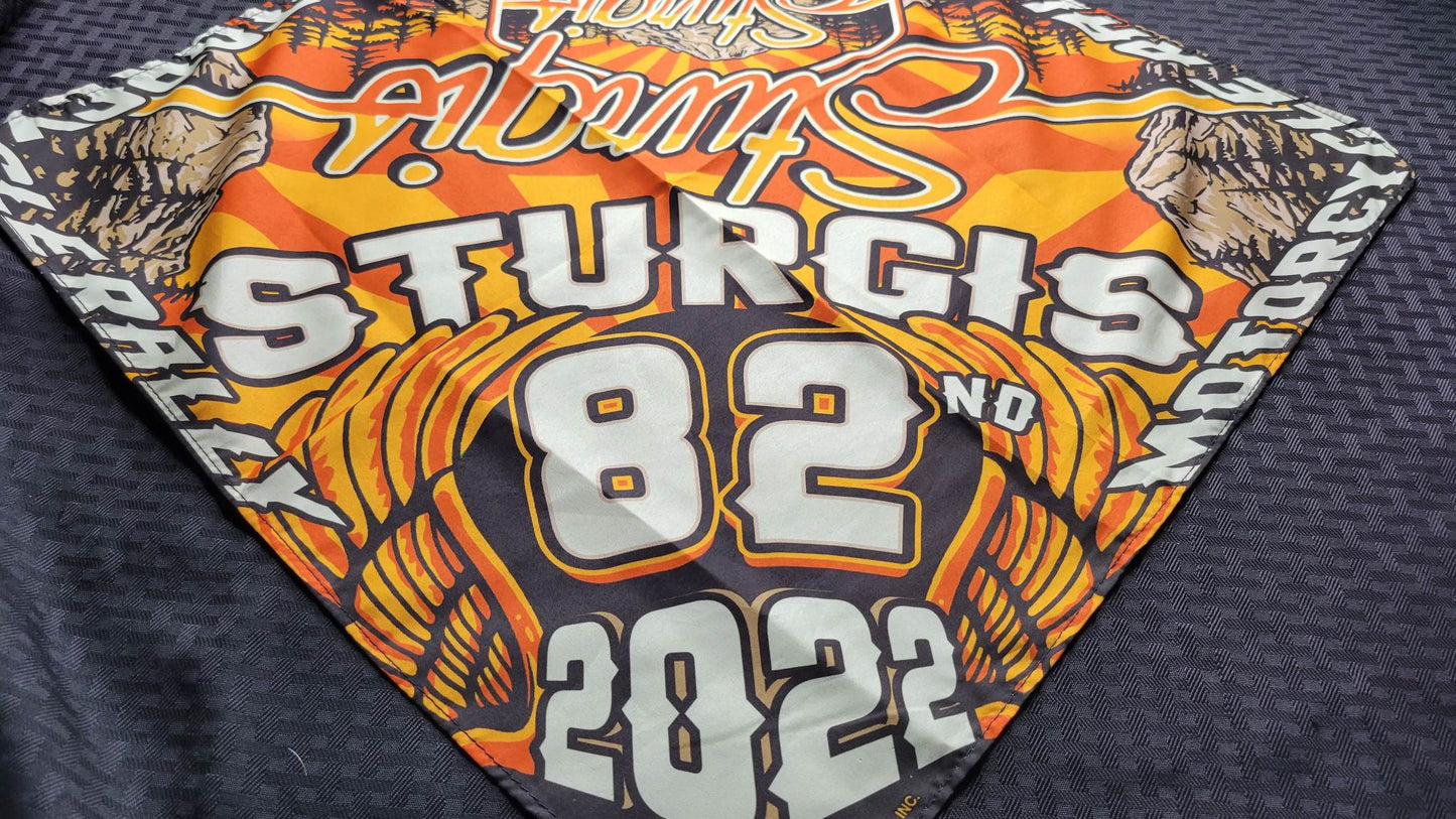 Plain Orange Sturgis 2022 Bandana (Sku8264)