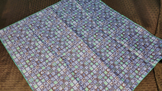 Plain Green and Blue Squares Bandana (Sku8286)