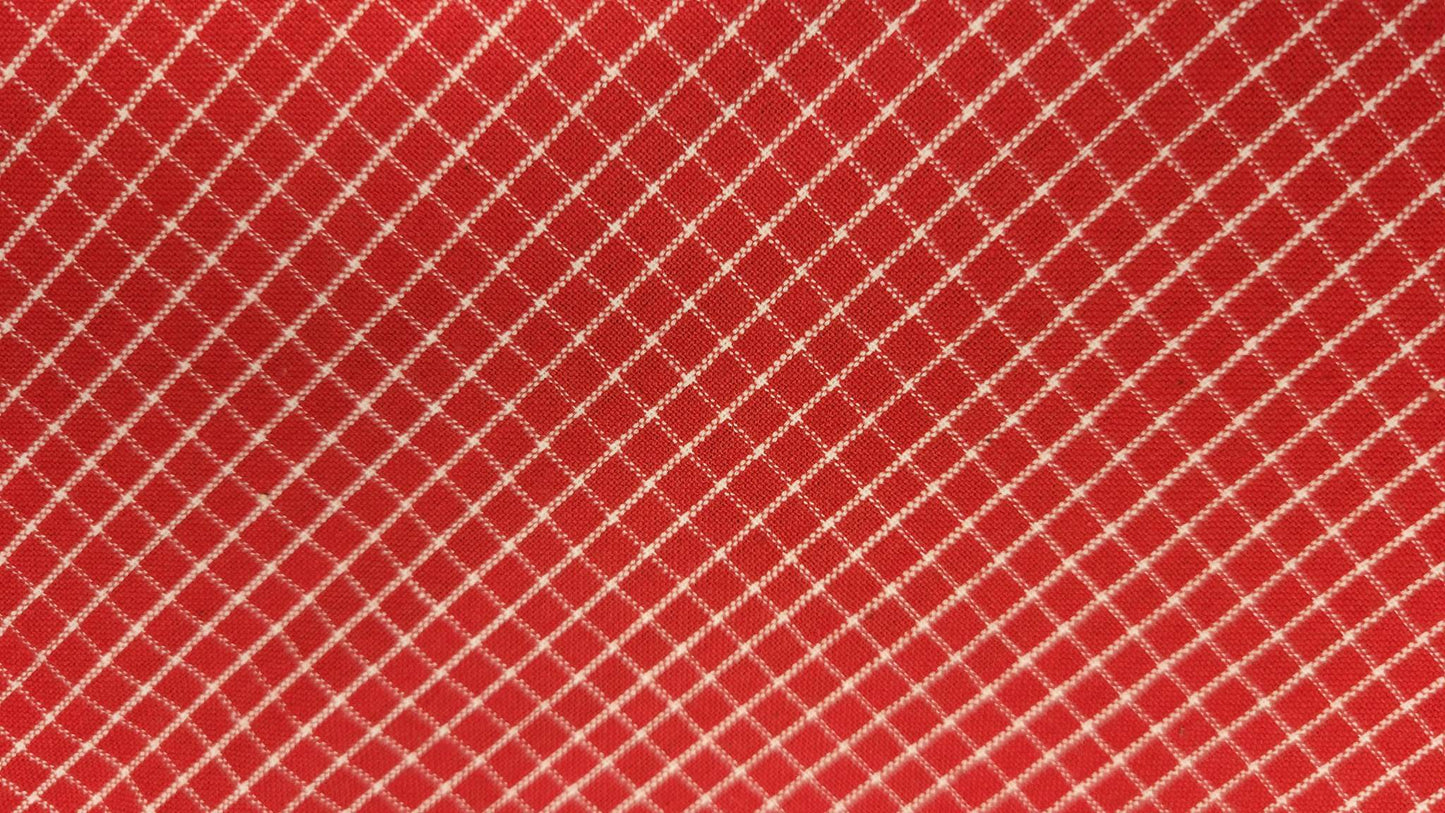 Plain White Squares on Red Bandana (Sku8287)