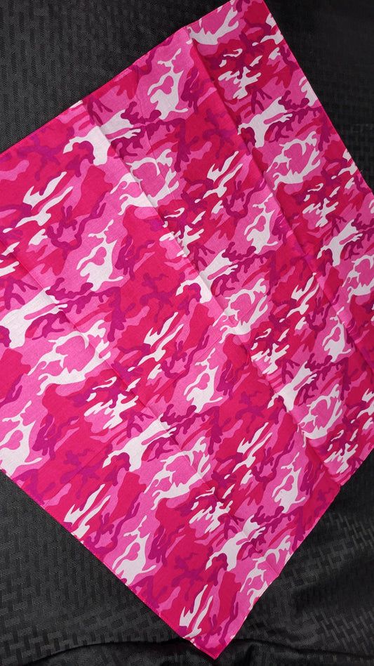 Plain Pink Camo Paint Bandana (Sku8300)