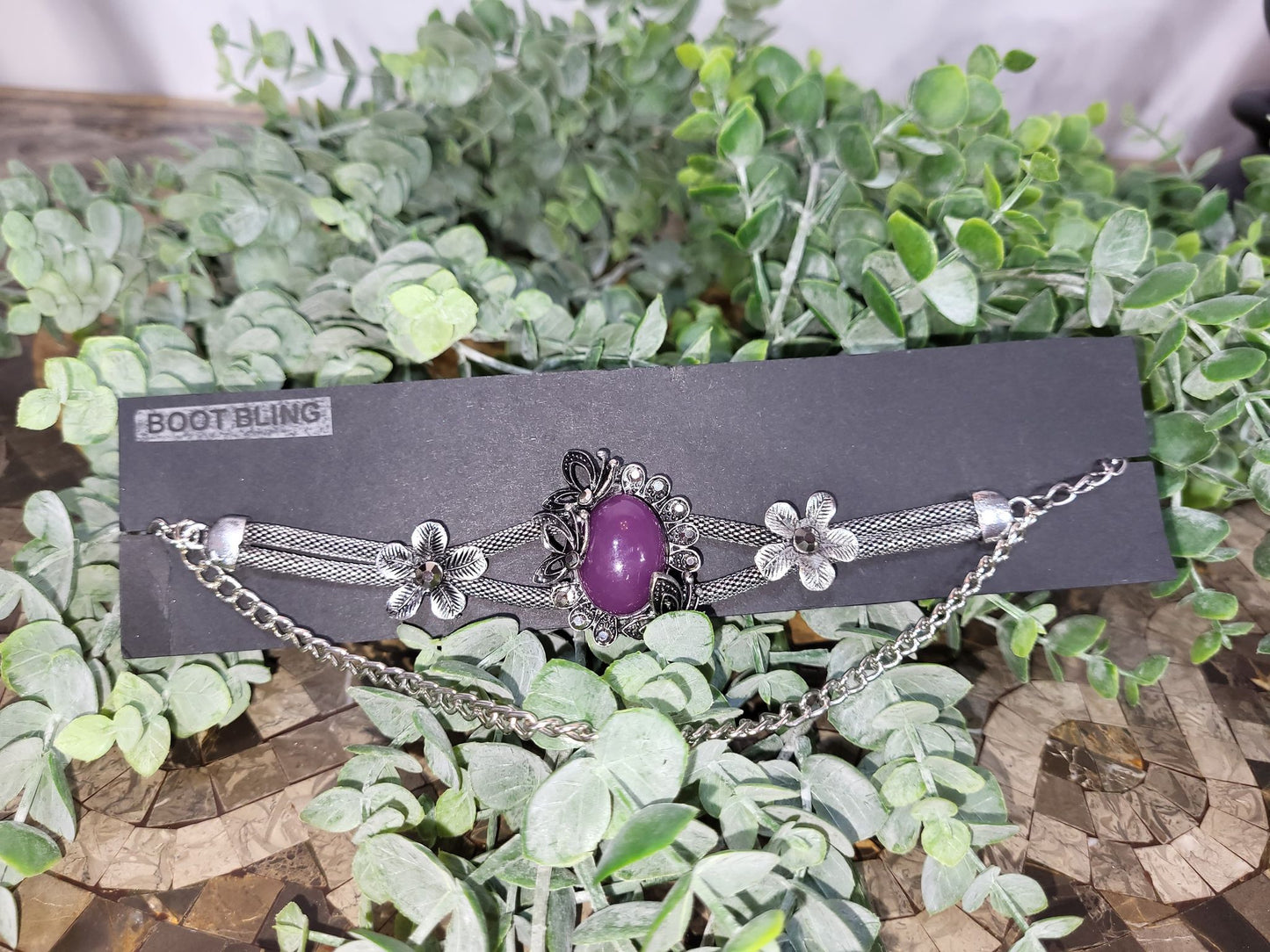 Purple Jewel on Choker / Boot Bling (Sku8901)