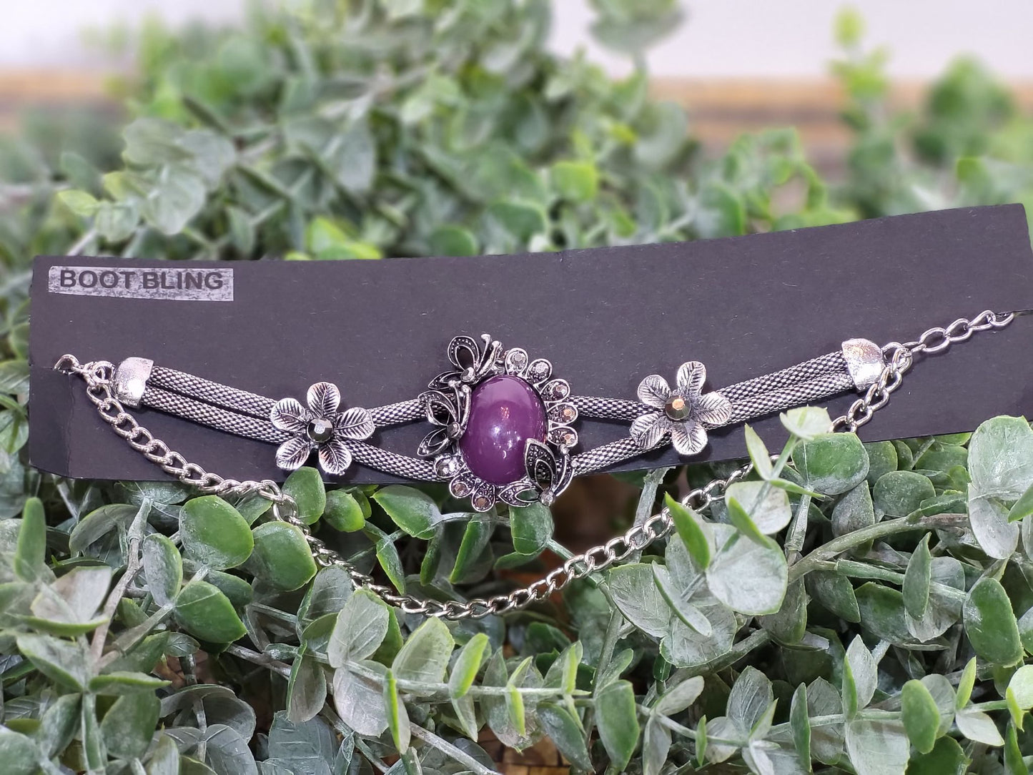 Purple Jewel on Choker / Boot Bling (Sku8901)