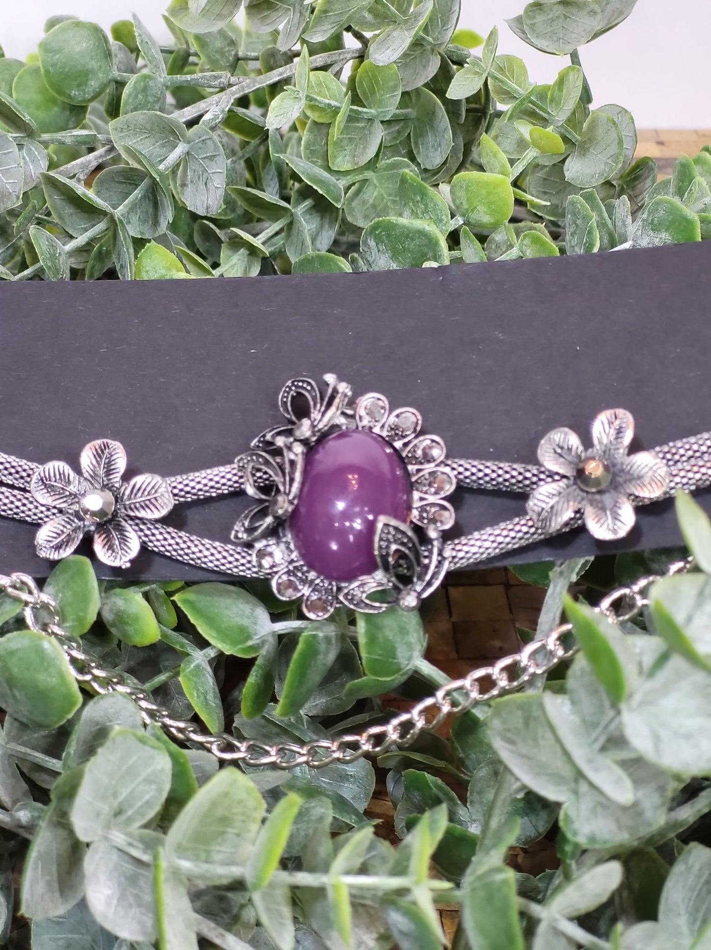 Purple Jewel on Choker / Boot Bling (Sku8901)