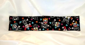 Sugar Skull Dog Bandana with Multi-Colored Austrian Crystals (Sku9990)