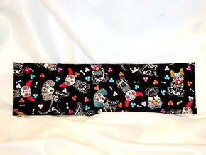 Sugar Skull Dog Bandana with Multi-Colored Austrian Crystals (Sku9990)