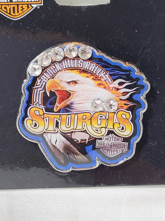 Large Strugis and Eagle with Crystals Pin