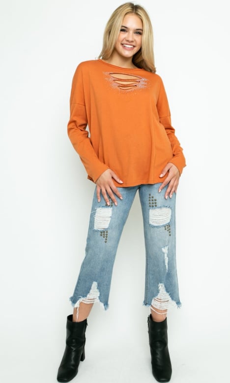 Orange/Rust color Long Sleeve